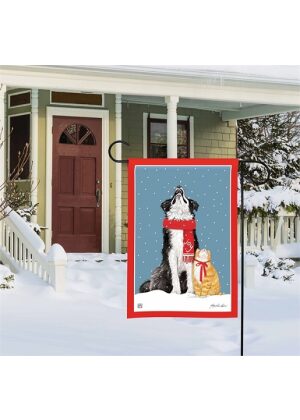 Snow Day Pets Garden Flag | Winter, Animal, Yard, Garden, Flags