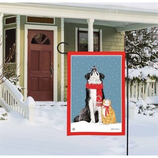 Snow Day Pets Garden Flag | Winter, Animal, Yard, Garden, Flags