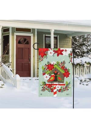 Snowbirds Garden Flag | Christmas, Bird, Floral, Garden, Flags