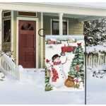 Snowman on the Farm Garden Flag | Christmas, Snowman, Flags