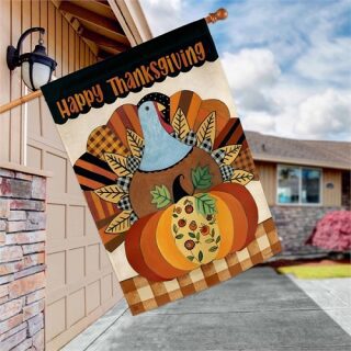 Thanksgiving Turkey House Flag | Thanksgiving, Yard, House, Flag