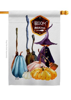 Broom Stop House Flag | Halloween, Double Sided, House, Flags