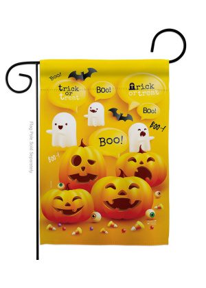 Ghosts and Pumpkins Garden Flag | Halloween, Cool, Garden Flag