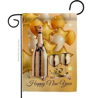 Golden New Year Garden Flag | New Year's, Cool, Garden, Flags