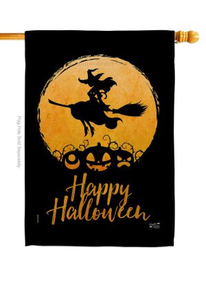 Halloween Witch House Flag | Halloween, Two Sided, House, Flags