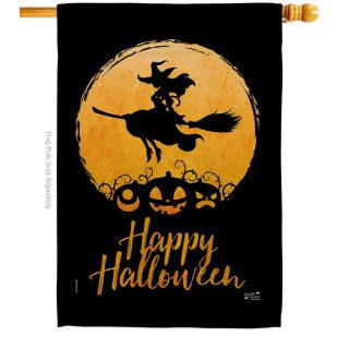 Halloween Witch House Flag | Halloween, Two Sided, House, Flags
