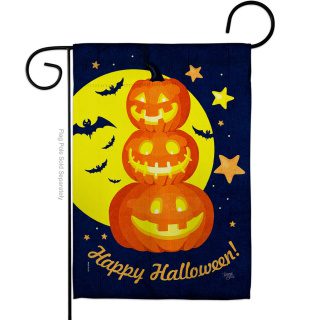 Pumpkin Trio Garden Flag | Halloween, Two Sided, Garden, Flags