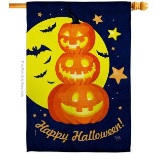 Pumpkin Trio House Flag | Halloween, Double Sided, House, Flags