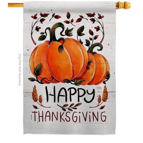 Thankful Blessed House Flag | Thanksgiving Flags | Yard Flags