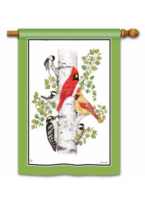 Birch Birds House Flag | Summer, Bird, Outdoor, House, Flags