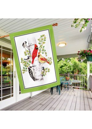 Birch Birds House Flag | Summer, Bird, Outdoor, House, Flags