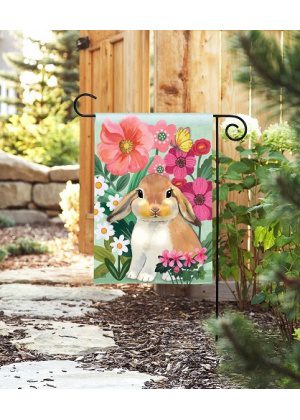 Bunny Love Garden Flag | Animal, Floral, Spring, Garden, Flags