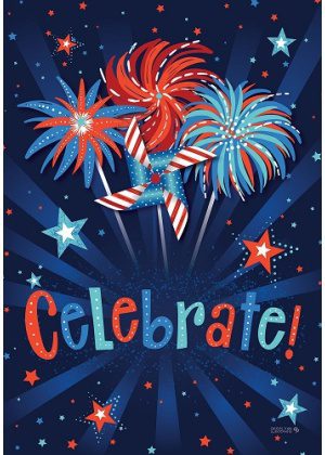 Celebrate Fireworks Flag | Patriotic, 4th of July, Decorative, Flags