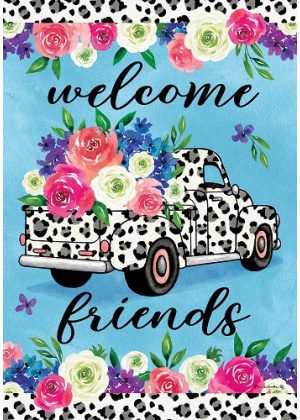 Cheetah Truck Flag | Welcome, Spring, Decorative, Lawn, Flags