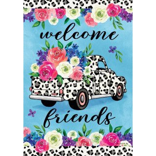 Cheetah Truck Flag | Welcome, Spring, Decorative, Lawn, Flags