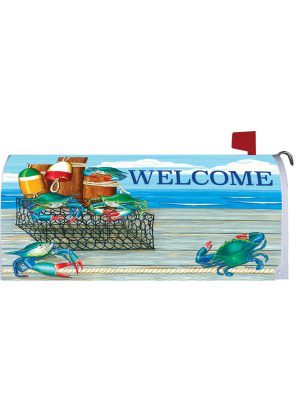 Crab Dock Mailbox Cover | Mailbox Covers | Mailbox Wraps