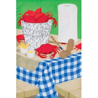 Crab Picnic Flag | Applique, Summer, Yard, Cool, Garden, Flags