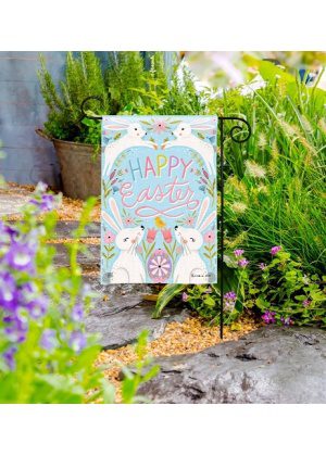 Easter Bunnies Garden Flag | Easter, Decorative, Garden, Flags