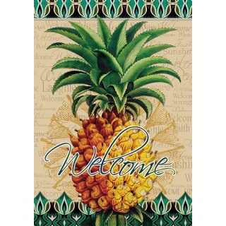 Elegant Pineapple Flag | Welcome, Summer, Decorative, Flags