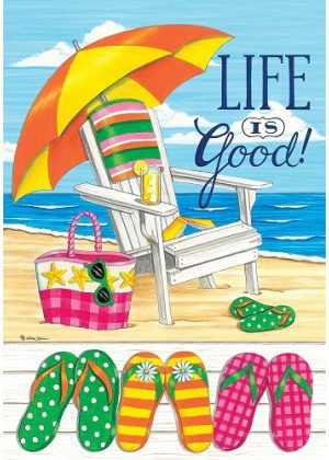 Flip Flop Beach Flag | Inspirational, Beach, Summer, Lawn, Flags