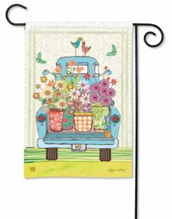Flower Truck Garden Flag | Spring, Floral, Bird, Garden, Flags