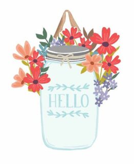 Jar of Blooms Door Décor | Door Hangers | Door Décor | Door Art