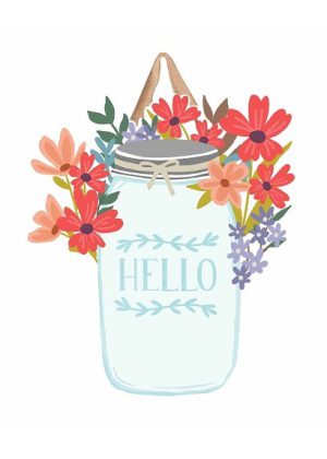 Jar of Blooms Door Décor | Door Hangers | Door Décor | Door Art