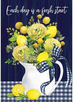 Lemons on Blue Flag | Inspirational, Floral, Decorative, Lawn, Flags