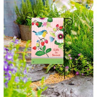 Life Is Sweet Garden Flag | Welcome, Bird, Floral, Garden, Flags