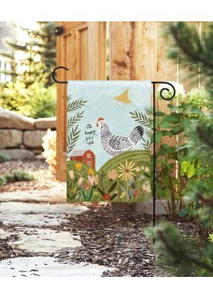 Rise and Shine Garden Flag | Bird, Farmhouse, Yard, Garden, Flag