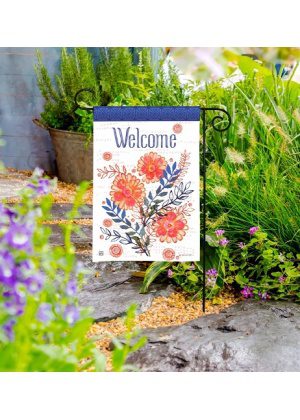 Summer Rush Garden Flag | Welcome, Floral, Yard, Garden, Flags