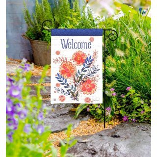 Summer Rush Garden Flag | Welcome, Floral, Yard, Garden, Flags