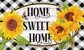 Sunflower Check Doormat | Decorative Doormats | MatMates