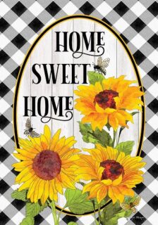 Sunflower Check Flag | Inspirational, Farmhouse, Floral, Flags