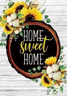 Sunflower & Cotton Flag | Inspirational, Floral, Farmhouse, Flags