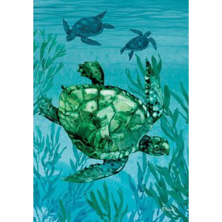 Turtle & Seaweed Flag | Animal, Nautical, Summer, Animal, Flags
