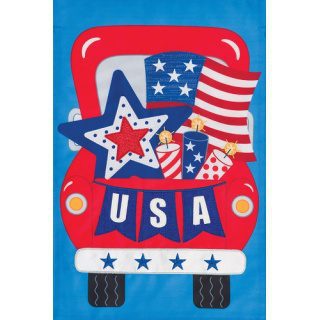 USA Truck Flag | Applique, Patriotic, 4th of July, Cool, Garden, Flag