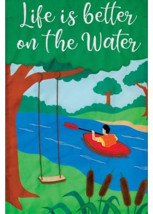 Water Life Flag | Applique, Summer, Yard, Cool, Garden, Flags