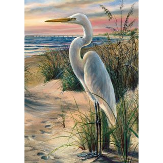 White Egret Flag | Bird, Beach, Summer, Decorative, Lawn, Flags