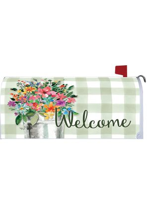Wildflower Bucket Mailbox Cover | Mailbox Covers | Mailbox Wraps