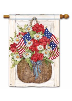 American Flags House Flag | Floral, Patriotic, Holiday, House, Flag
