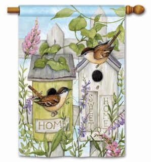 Birdhouse Vines House Flag | Bird, Spring, Outdoor, House, Flags