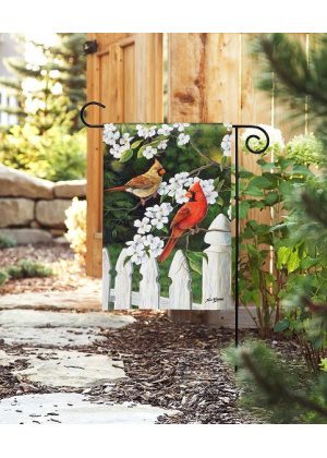 Dogwood Cardinals Garden Flag | Spring, Bird, Yard, Garden, Flag