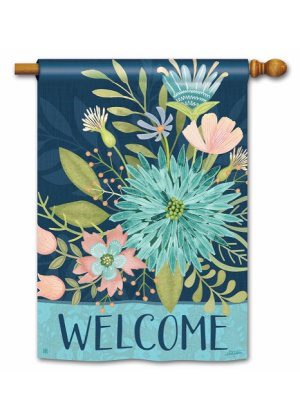 Floral Reflection House Flag | Welcome, Summer, House, Flags