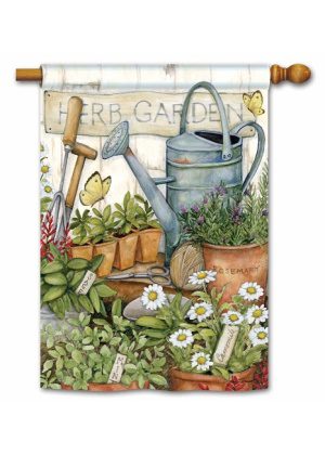 Planting Herbs House Flag | Floral, Summer, Spring, House, Flags