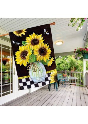 Sunflowers House Flag | Floral, Summer, Spring, House, Flags