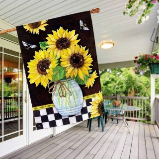 Sunflowers House Flag | Floral, Summer, Spring, House, Flags