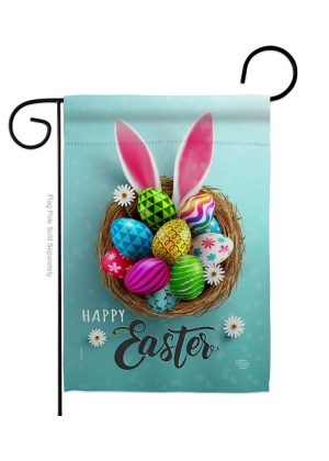 Bunny Easter Eggs Garden Flag | Easter, Decorative, Garden Flags