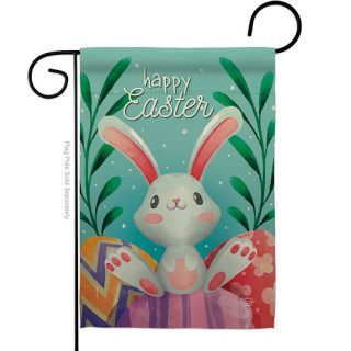 Colorful Easter Eggs Garden Flag | Easter, Two Sided, Garden Flag