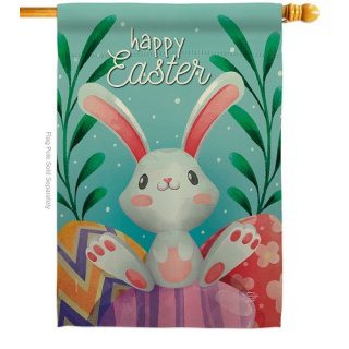 Colorful Easter Eggs House Flag | Easter, Double Sided, Flags